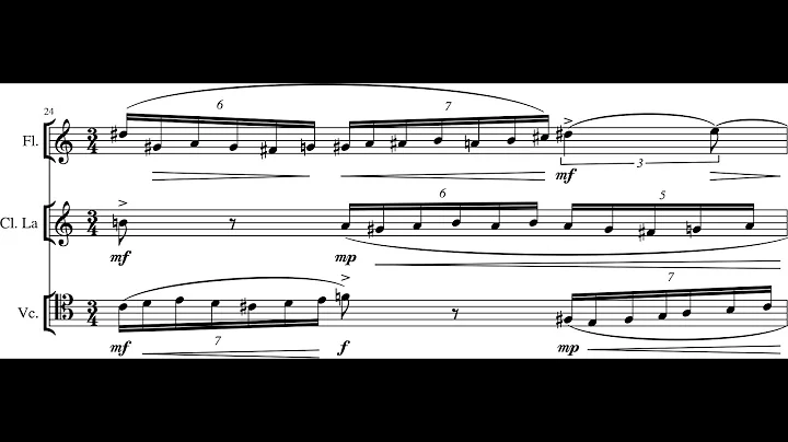 William Limonta - Abendlied for Flute, Clarinet and Cello (2021-22) [Score-Video]