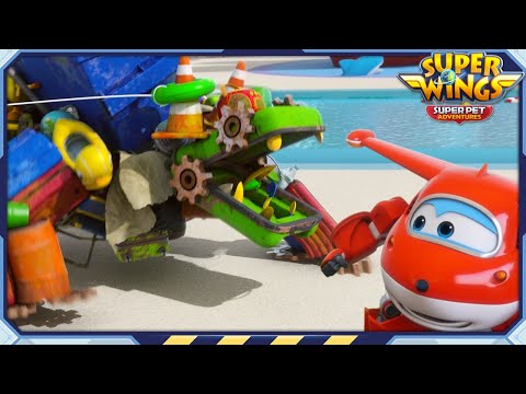 Trash Monster Madness | Superwings Superpet Adventures | Super Wings | S7 Ep30