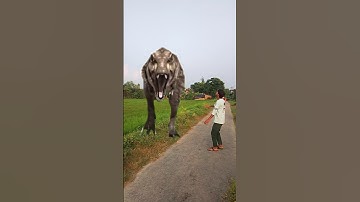 T. rex chase Jurassic world fan moviedinosaur vfx magic video #viral #video #shorts #trinding