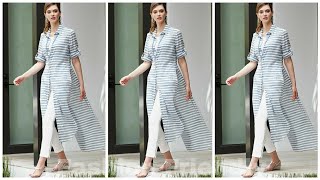 Shirt style kurti designs || Office wear kurti designs for girls - Fashion Friendly