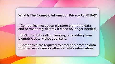 What Is The Biometric Information Privacy Act (BIPA)? - Everyday-Networking