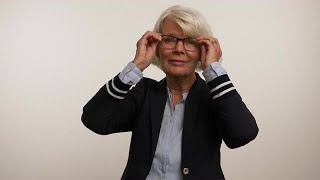 Elderly Woman Wearing Glasses Stock Video