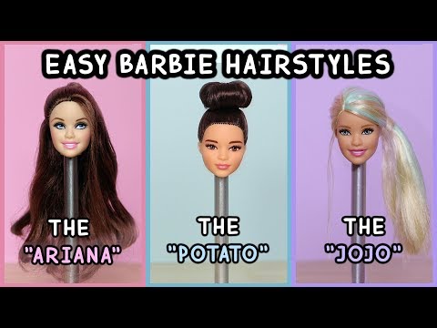 5 Easy Barbie Doll Hairstyles Tutorial Youtube