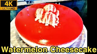 Creamy Cheesecake recipe/ No bake cheesecake recipe/ No egg/ No bake Watermelon cheesecake/ @JAANS.
