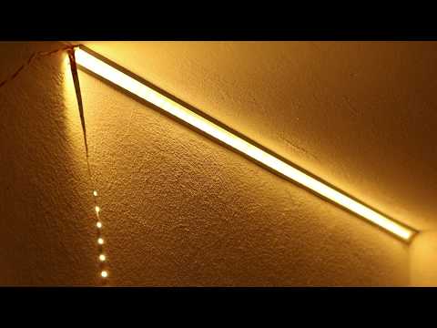 Video: Aluminiumprofile Für LED-Streifen: Montage Von Profilen Für LEDs, Langfeldleuchten Aus Einem Profil, Overhead Black Und Andere Typen