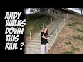 ANDY ANDERSON WALKS DOWN CRAZY RAIL & TONS OF SKATEBOARDING !!!   NKA VIDS