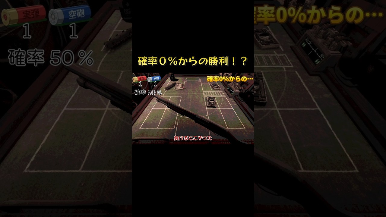 確率0%からの勝利!?【Buckshot Roulette】