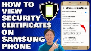 How To View Security Certificates on Samsung Phone 2025