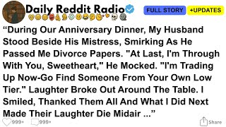 [Full Story] During Our Anniversary Dinner, My Husband Stood Beside His Mistress, Smirking As He....
