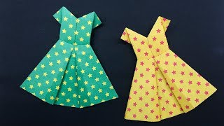 Easy Origami for kids - How to make a paper Dress