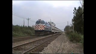 Metra Rail & Soo Line trains, Des Plaines, IL, 1990
