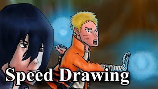 Naruto and Sasuke - Fanart - Speed Drawing.