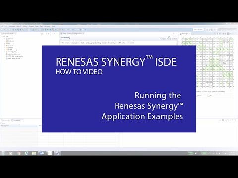 Running the Renesas Synergy™ Application Examples