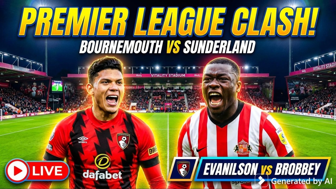 Bournemouth vs  Sunderland Premier League Battle!