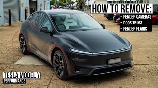 How to Remove Fender Cameras, Door Trims & Fender Flairs on Telsa Model Y Performance