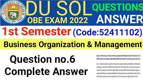 B.Com Prog | Q no.6 Give your views on the purpose and importance of structure. To what extent do yo