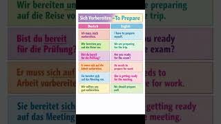 sich vorbereiten #deutschkurs #germanforbeginners #germanpronunciation