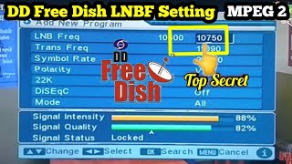 DD Free Dish Secret Setting LNBF // How to Receive All channels. When 22K OFF / 22K ON