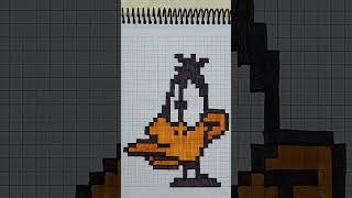 How to Draw Daffy Duck #shorts #pixelart How to Draw Daffy Duck #shorts #pixelart