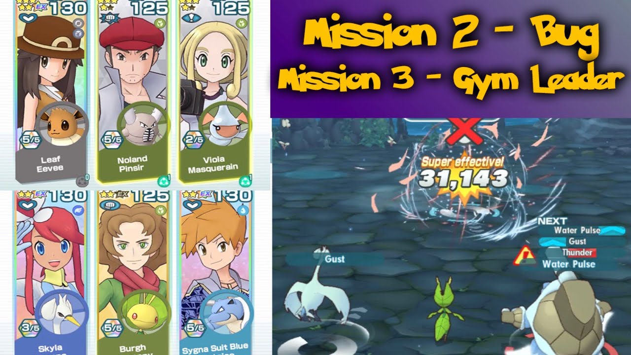 MISSION 2 & 3- Azelf’s Challenge Part 3 using Noland, Viola and Burgh | Pokémon Masters EX