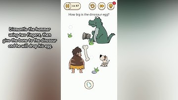 Brain Find Level 97 How big is the dinosaur egg?