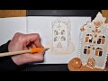 Drawing a Gingerbread House Candle… No Practice, Just for Fun! 🎨🍪