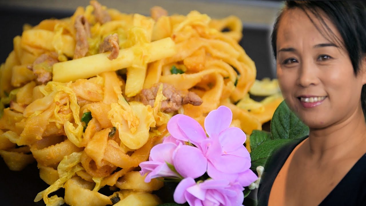 Handmade Steamed Noodles (Chinese Style Cooking Recipe) YouTube