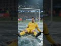When the defense takes 'ice cold defense' a bit too literally! 🧊⚽️ #football #soccer