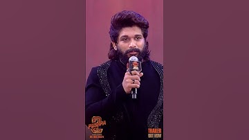 Allu Arjun Speech | Pushpa 2 Trailer Launch Event | Rashmika | Sukumar | Fahadh Faasil | #YTShorts