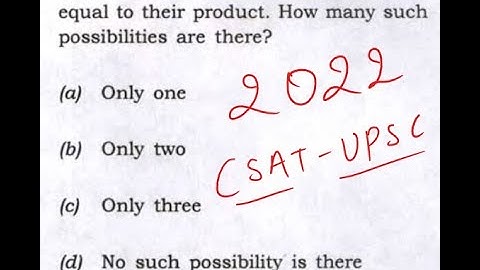 2022/10 __ CSAT PYQ 2022 __ The sum of three consecutive integers is equal to their product.........
