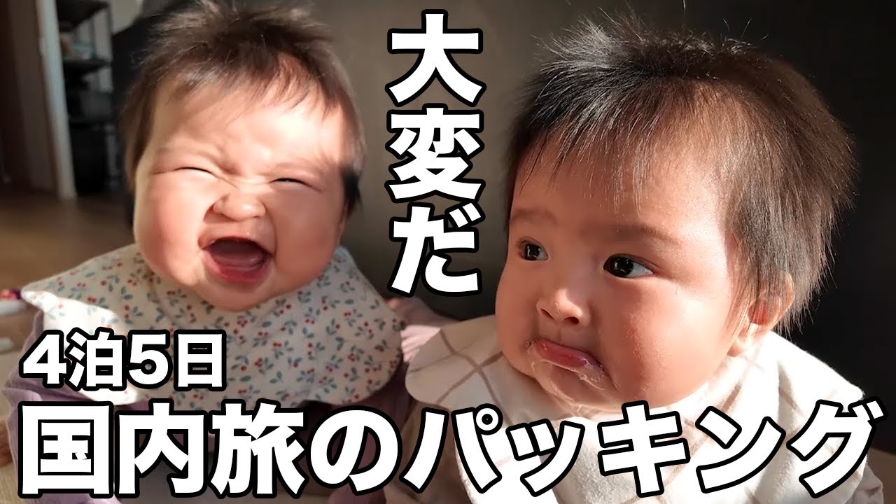 8ヶ月の双子赤ちゃんとの旅行は色々大変だ〜（旅の荷物あれこれ）