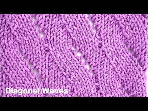 Diagonal Waves | Knitting Stitch Patterns