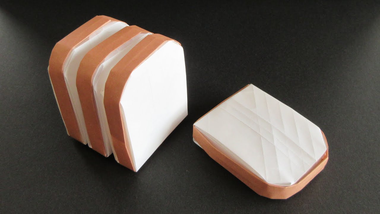 【折り紙】食パン一枚【origami】One piece of Plain bread No.2