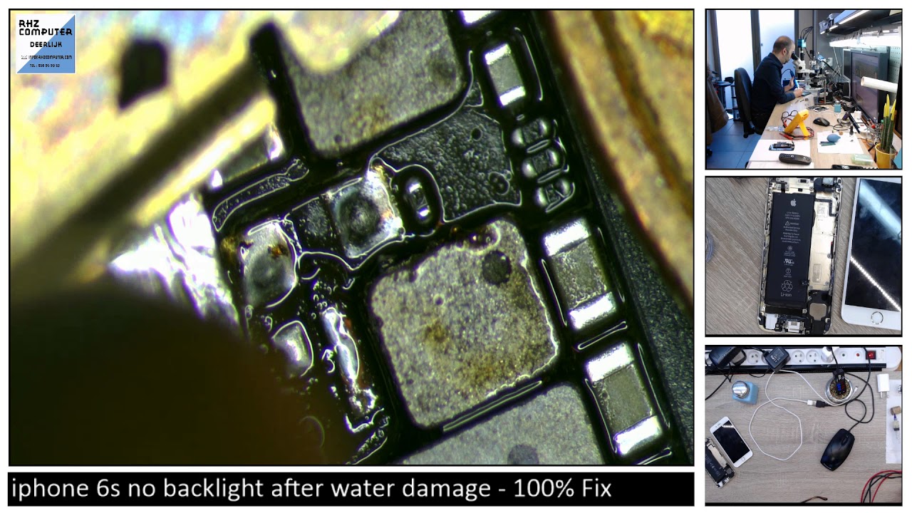 iphone 6s no backlight after water damage 100% Fix