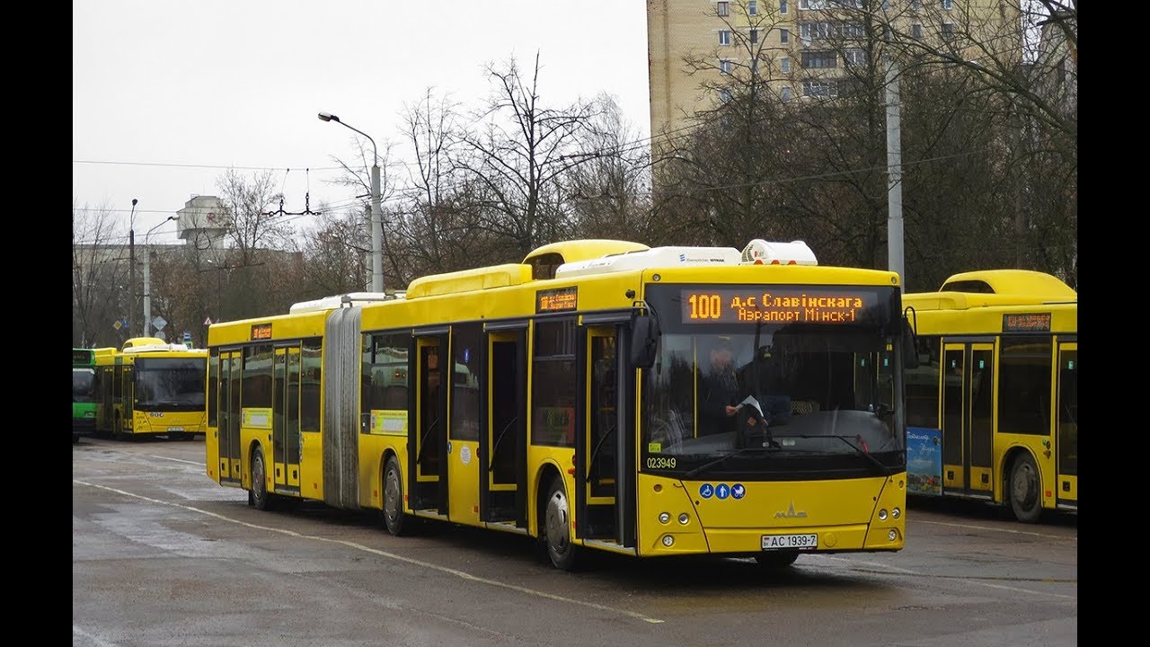 Автобус Минска МАЗ-215,гос.№ АС 1939-7,марш.100 (15.02.2019) - YouTube