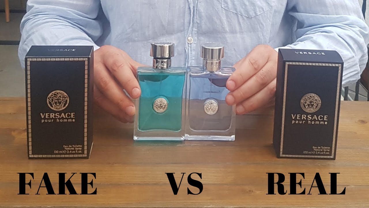 Fake vs Real Versace Pour Homme Perfume - YouTube