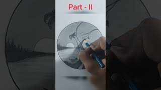 Circle drawing #pencildrawing #easyscenery #circlescenery #easyscenery #art #scenery #drawing #easy