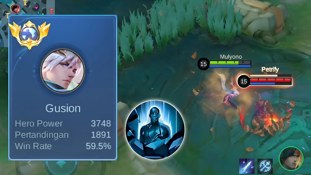 PUSH HERO POWER GUSION MENUJU MATCH 2000 MENGGUNAKAN SPEL PETRIFY - YouTube