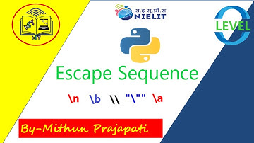 #python #7 Escape Sequence characters in Python || in Hindi By-Mithun Prajapati