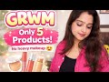 Simple, quick &amp; glowing ✨My everyday GRWM with only 5 products 💄No heavy makeup,