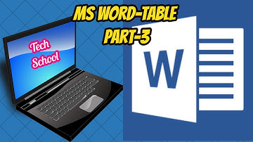 Ms word: Tables part 3 :Table Layout