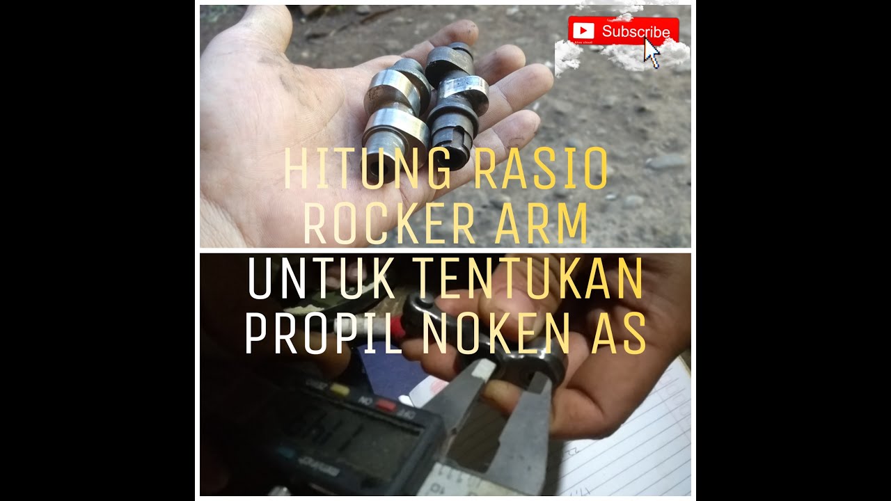 CARAUKUR RASIO ROCKER ARM TENTUKAN PROPIL NOKN AS DAN LIFT NOKEN AS