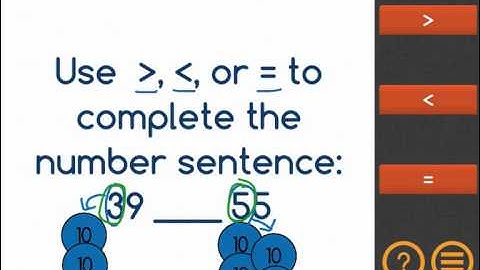 [1.NBT.3-1.0] Compare 2 Digit Nums - Common Core Standard - Practice Problem