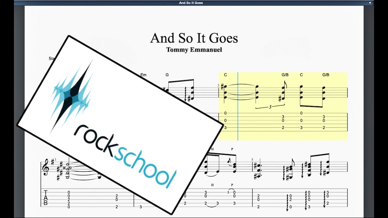 And So It Goes (2016) Rockschool Grade 7 Acoustic Guitar