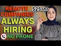 Top 5 no phone remote jobs hiring no experience needed 1725hour