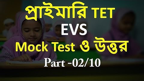 EVS Mock Test for TET   Part#02/10   ||  #SMudi