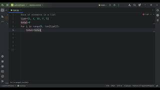 Python Program: Sum of Elements in a List (part 1)