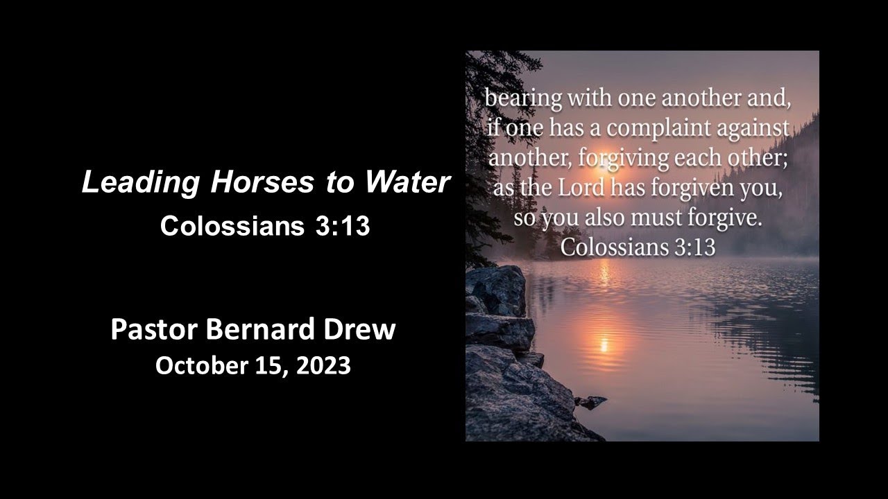 Leading Horses to Water(Live Sermon) YouTube
