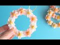 紙で作る桜の花のミニリースの作り方🌸 - DIY How to Make Paper Cherry Blossom Wreath