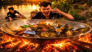Catch, Grill & Enjoy! Riverside Clam Cooking Adventure